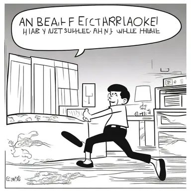 In the comic strip, the character had an uncontrollable itching sensation that made him scratch himself constantly.