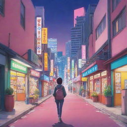 Convert a real-life video scene into a vibrant, colorful, and detailed anime-style illustration.