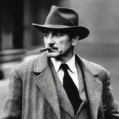 The detective in the film had a stubby cigar that became his signature accessory.