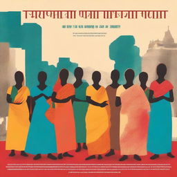 A high-resolution digital art poster portraying the invisible labour of Indian women