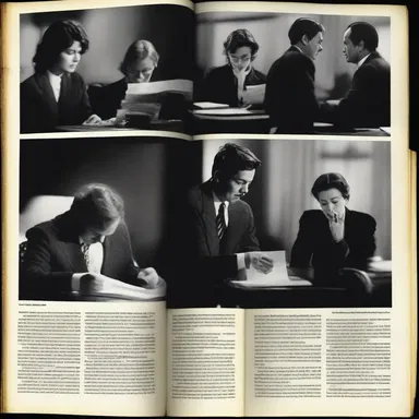 The film director strategically placed an intense scene on the facing pages to create a dramatic contrast for the viewers.