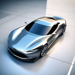 A high-quality digital art image of a sleek sports car with good aerodynamics, designed in a reasonably realistic style