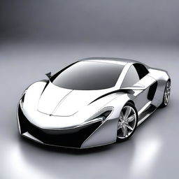 A high-quality digital art image of a sleek sports car, designed with good aerodynamics and rendered in a reasonably realistic style