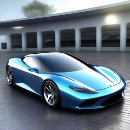 A high-quality digital art image of a sleek sports car, designed with good aerodynamics and rendered in a reasonably realistic style