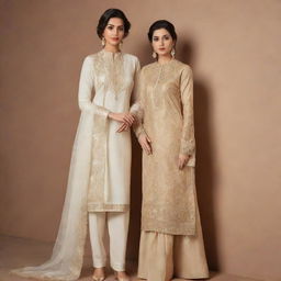 Tanveerkamal branded clothing showcasing elegant and high-end fashion.