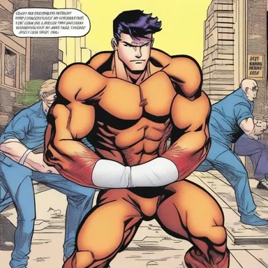 In the latest issue of the superhero comic, the protagonist used a four-tailed bandage to securely wrap a wounded civilian's arm.