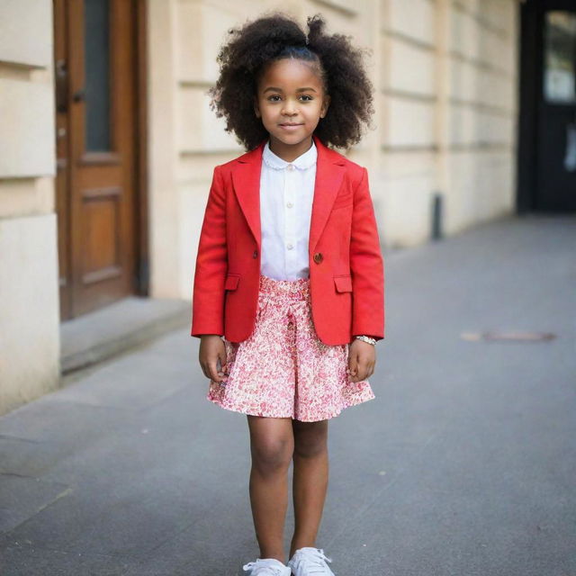 An image of a stylishly dressed girl exuding confidence and fashion