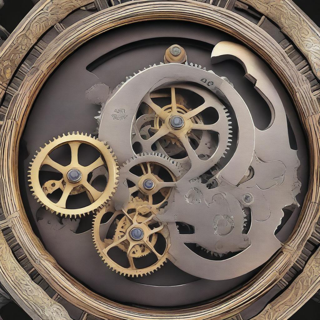 Render a highly detailed, digital art image of a mechanical watch