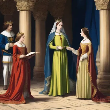 In the magical world of Enchantia, Queen Isabella gave a daily curtain lecture to King Edward, reminding him of his royal responsibilities.
