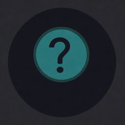 Generate a profile picture featuring symbols of mystery as well as unsolved crime. Include a magnifying glass, a question mark, and a dark, moody, and intriguing color scheme.