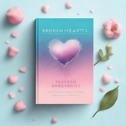 A professionally designed digital art book cover, titled 'Broken Hearts: Navigating Grief and Loss with Compassion and Resilience'