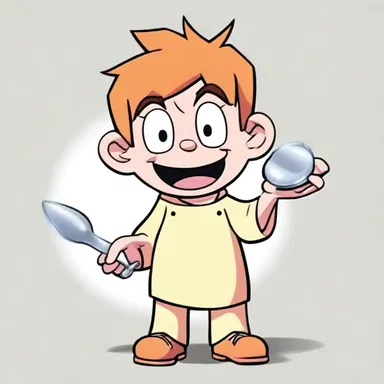 In the animated series, the mischievous protagonist accidentally turned the dull holloware into living, talking utensils.