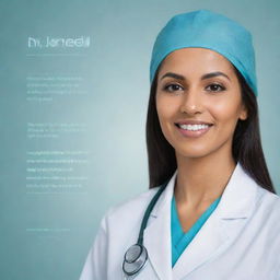 A clean, professional medical themed image, which prominently features the text 'Dr. Jameela' in a pleasing and appealing style.