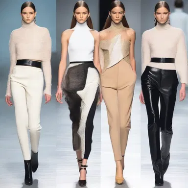 The sleek and trendy outfit consisted of fabrics with different textures, creating an interesting and stylish contrast through rubbing and friction.