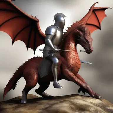 The valiant knight fought the dragon squarely, with firmness and conviction.