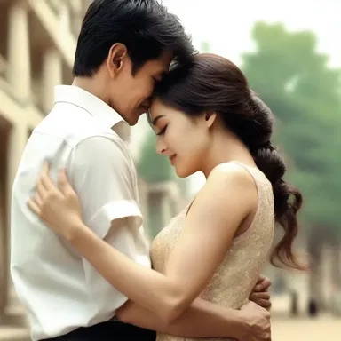 In the final scene of the movie, the couple embraced each other squarely, expressing their deep love and commitment.