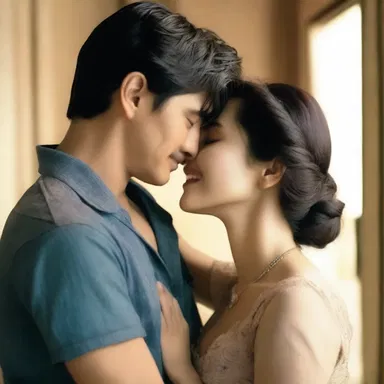 In the final scene of the movie, the couple embraced each other squarely, expressing their deep love and commitment.