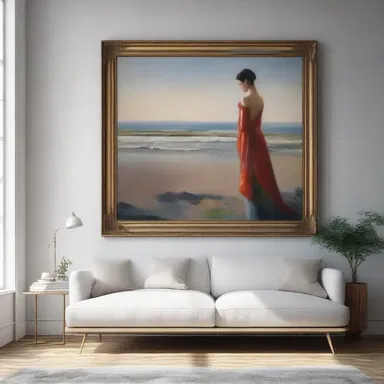 The artist framed the painting squarely, ensuring it was perfectly balanced and showcased its beauty.
