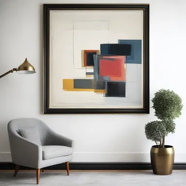The artist framed the painting squarely, ensuring it was perfectly balanced and showcased its beauty.