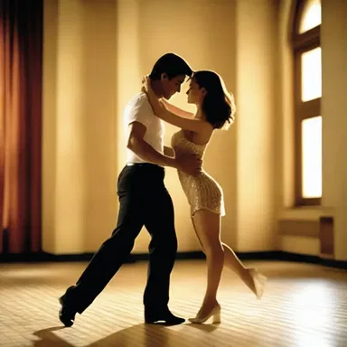 In the movie, the couple found themselves dancing together, their bodies fitting squarely against each other.