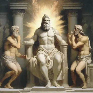 The god Zeus addressed the other deities squarely, making his intentions clear.