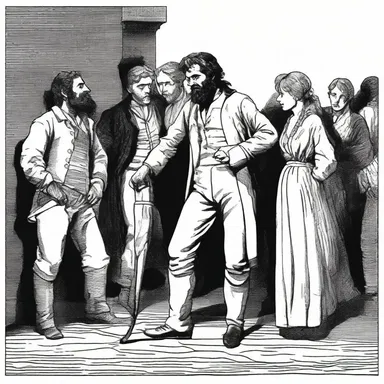 In the novel Les Misérables, the protagonist Jean Valjean is sentenced to hard labor, which involves various forms of manual labor.