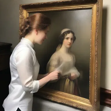 The dry cleaner meticulously cleaned the delicate oil painting, ensuring its preservation and beauty.