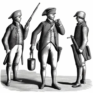 During the American Revolution, the soldiers would dab gunpowder on their musket flints.
