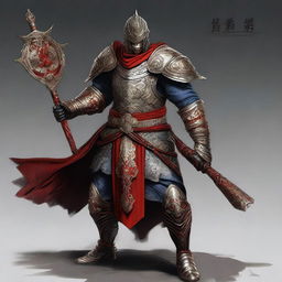 This is a high-quality digital art image showcasing a Yuan-Ti Bloodhunter outfitted in half plate armor