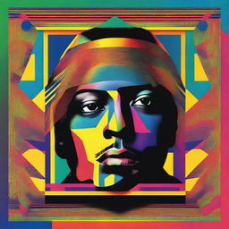 An image depicting a high-quality, digital art representation of an album cover