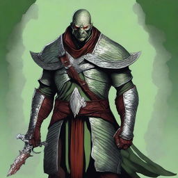 This digital art image of the highest quality features a half-human, half-snake man Bloodhunter