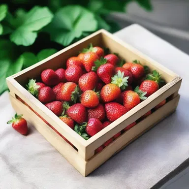 She decided to ripen her strawberries in a stylish wooden fruit basket.