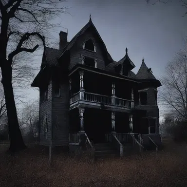 The haunted house seemed to ripen with terror as darkness fell upon it.