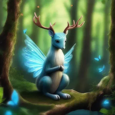 In the enchanted forest, a magical creature emerged from a hidden glans and granted wishes to those who found it.