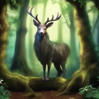 In the enchanted forest, a magical creature emerged from a hidden glans and granted wishes to those who found it.