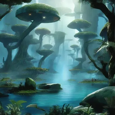 In the movie 'Avatar', the fictional planet Pandora is depicted as a lush and endemic world filled with extraordinary creatures and plants.
