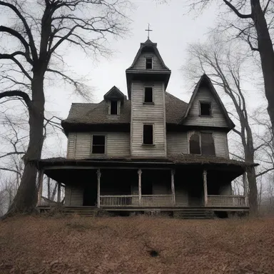The horror movie was set in a haunted house that was inhabited by endemic spirits of the land.