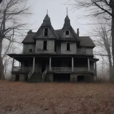 The horror movie was set in a haunted house that was inhabited by endemic spirits of the land.