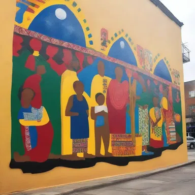 The endemic mural in the city captured the essence of local culture and traditions.