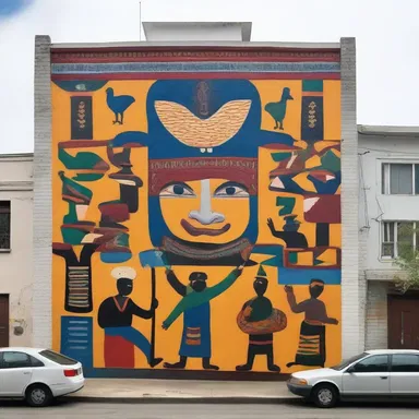 The endemic mural in the city captured the essence of local culture and traditions.