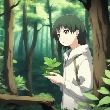 In the anime series, the protagonist encounters an endemic plant species that can only be found in a hidden forest.