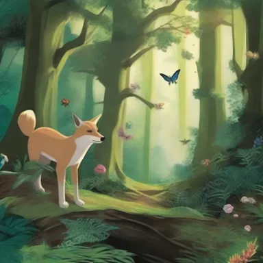 The novel describes the main character's journey through an enchanted forest filled with endemic flora and fauna.