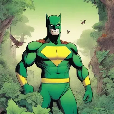 The comic book showcases a superhero's efforts to protect an endangered ecosystem inhabited by unique endemic plant species.