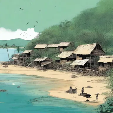 In the novel set on a remote island, the protagonist discovers an endemic disease that plagues the villagers.