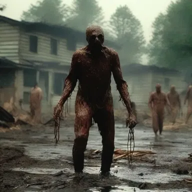 The horror movie depicted a terrifying outbreak of an endemic disease that wiped out an entire town.