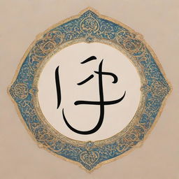 Arabic calligraphy of the phrase 'لا تَحْزَنْ إِنَّ اللَّهَ مَعَنَا', elegantly illustrated in a style showcasing classic Middle Eastern artistry.