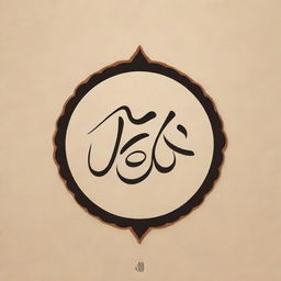 A beautiful graphic representation of the Arabic phrase 'لا تَحْزَنْ إِنَّ اللَّهَ مَعَنَا', set against an elegant background, styled in traditional Arabic calligraphy