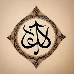 A beautiful graphic representation of the Arabic phrase 'لا تَحْزَنْ إِنَّ اللَّهَ مَعَنَا', set against an elegant background, styled in traditional Arabic calligraphy