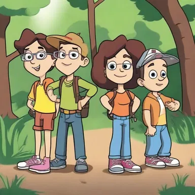 In the cartoon show, the group of friends went on a reconnaissance mission to find clues and uncover the mystery.