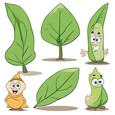 In the cartoon, the character had a scurf-like covering on their leaves, making them look unique.